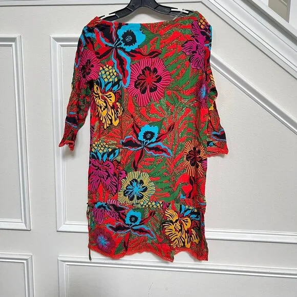 NWOT Desigual Dress Minowa Adjustable Waist Tie Floral Spanish European Mini